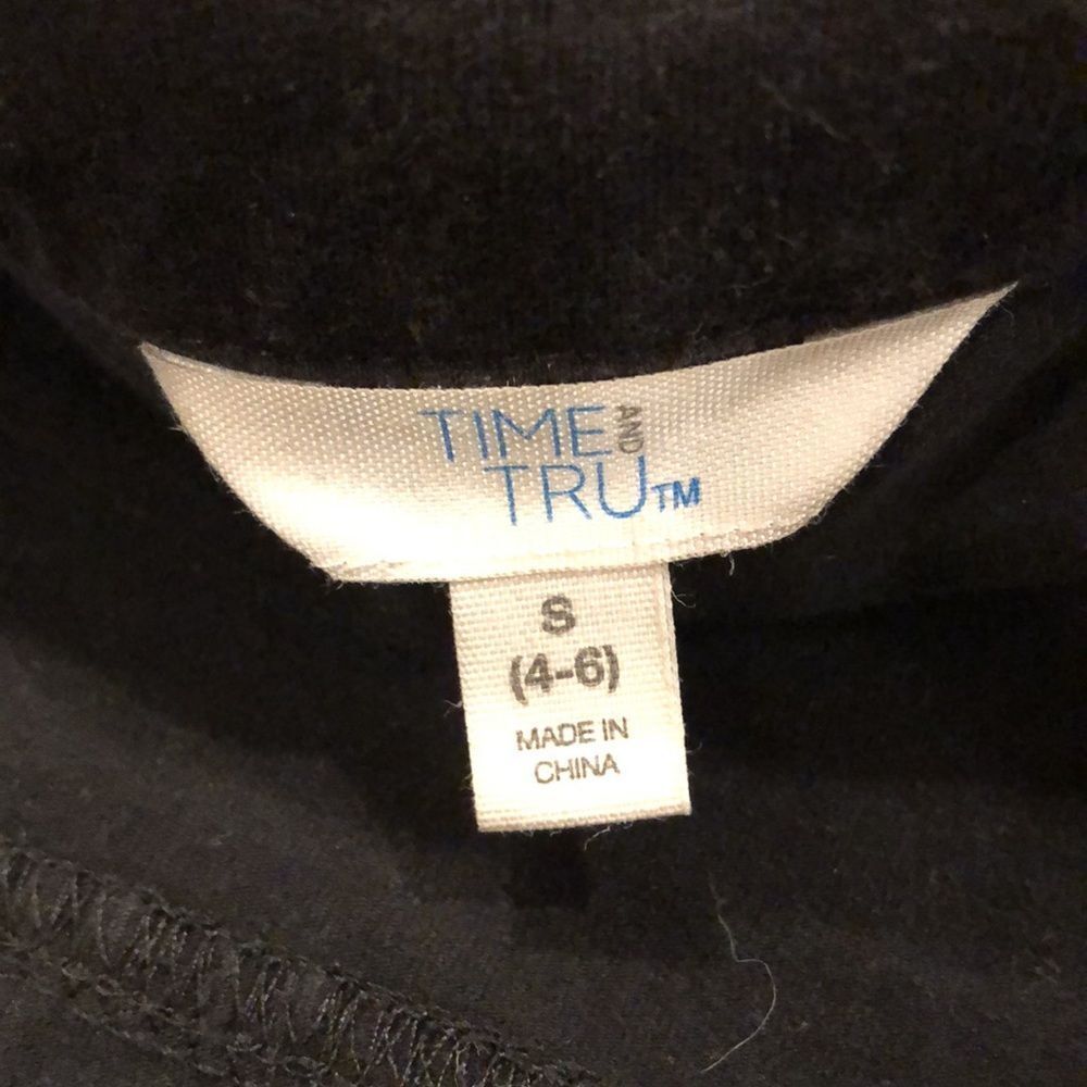 Black Zip-Up Jacket Time and Tru Size S - Picture 4 of 5